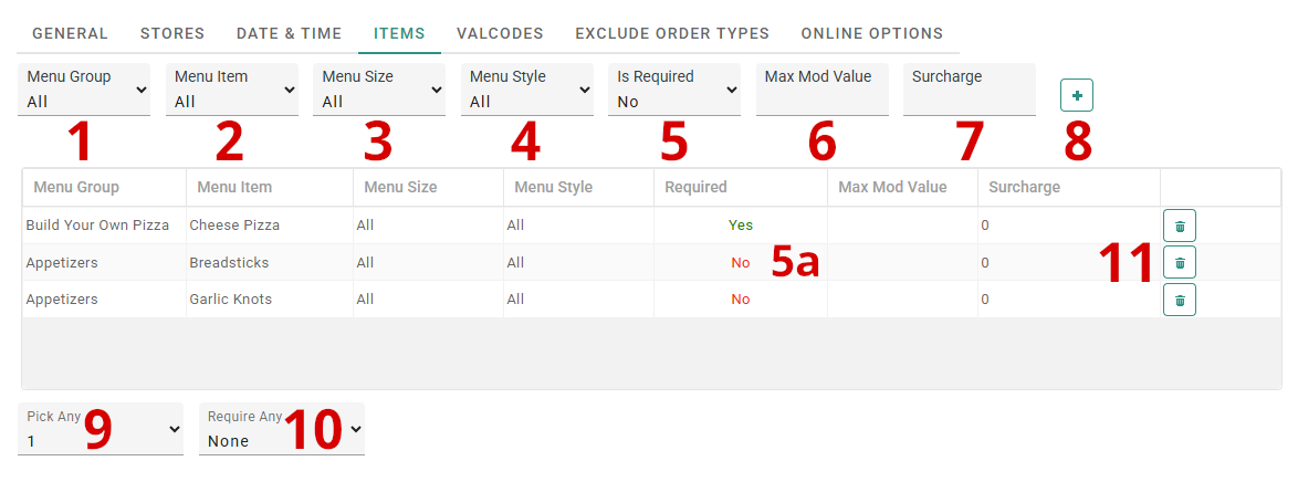 coupon editor items tab multi items scope example items numbered.png